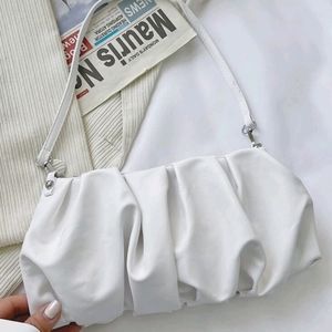 White Colorful Vegan Leather Cloud Dumpling